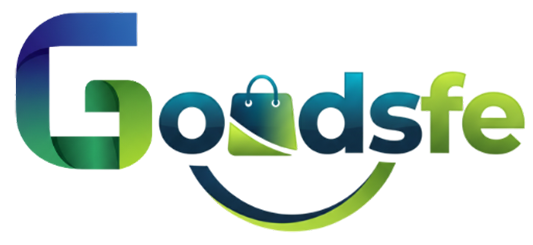 A stylized logo reading 'Goodsfe' with a shopping bag icon integrated into the lettering, shown on a plain white background.