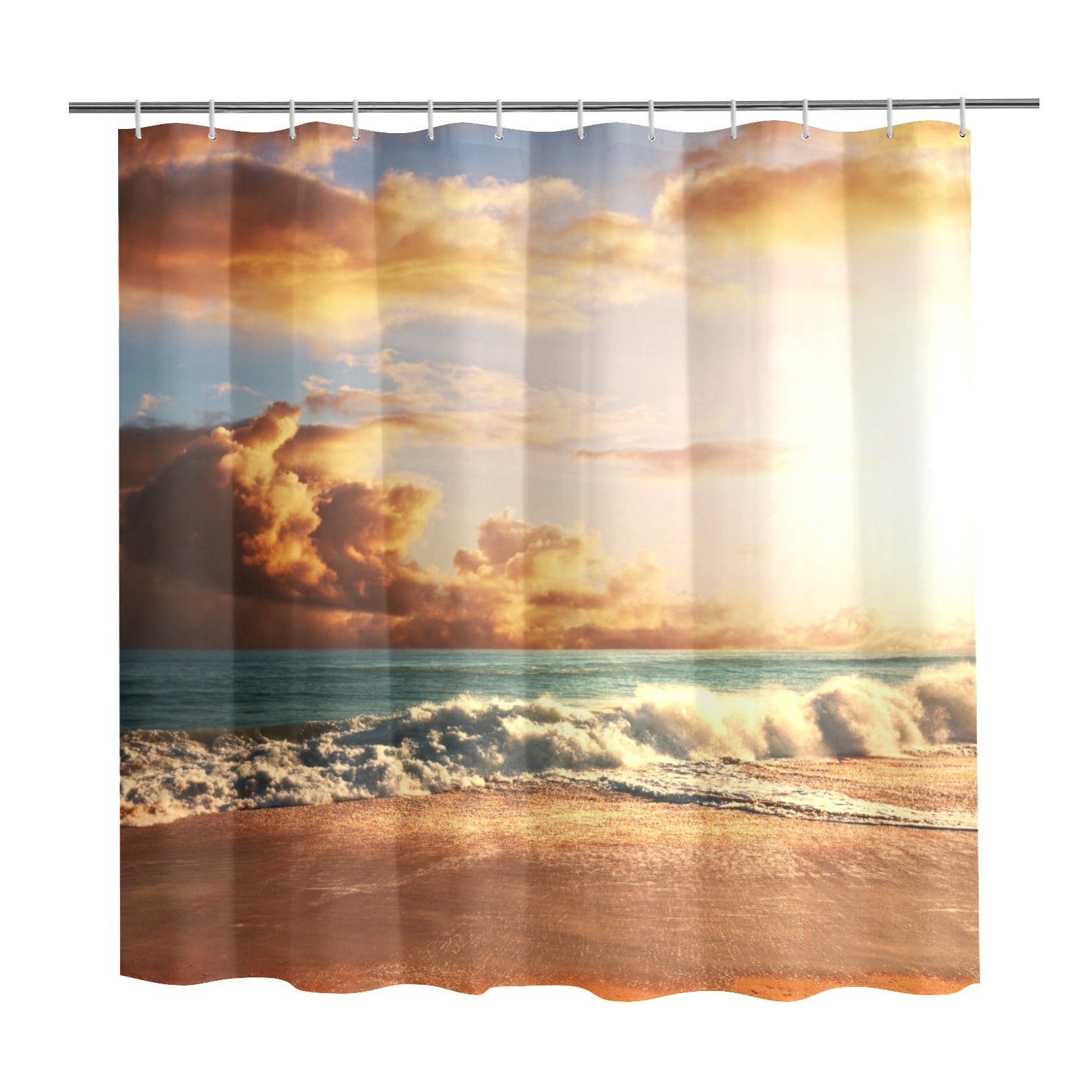Ocean Sunset Spa Style Bath Curtain