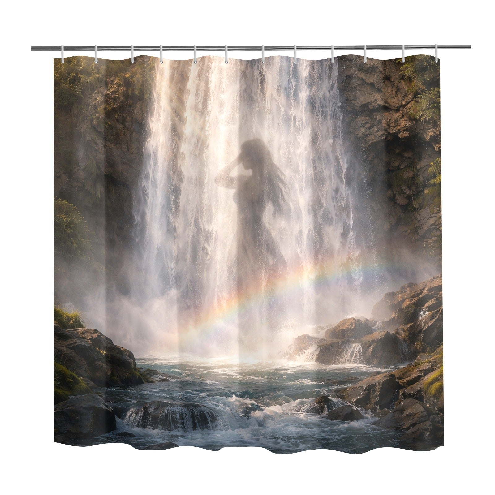 Mystical Waterfall Goddess Shower Curtain 