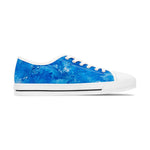 Blue and white sneaker on a white background