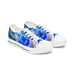 Blue Marble Art Women’s Low Top Canvas Sneakers