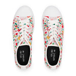 Womens Floral patterned sneakers on a white background