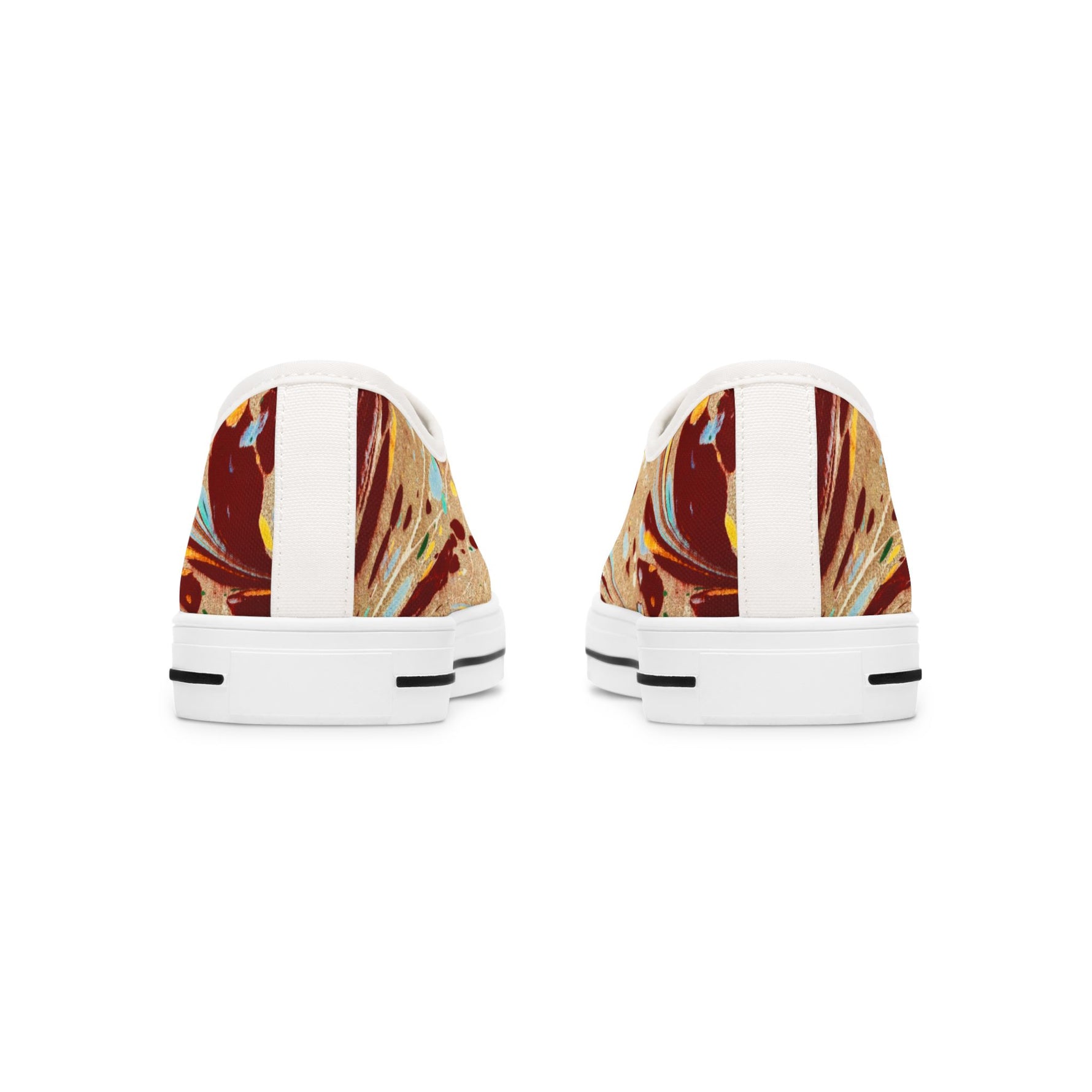 Abstract Marble Art Women’s Low Top Canvas Sneakers