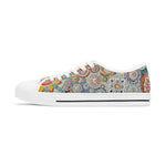 Colorful patterned sneaker on a white background