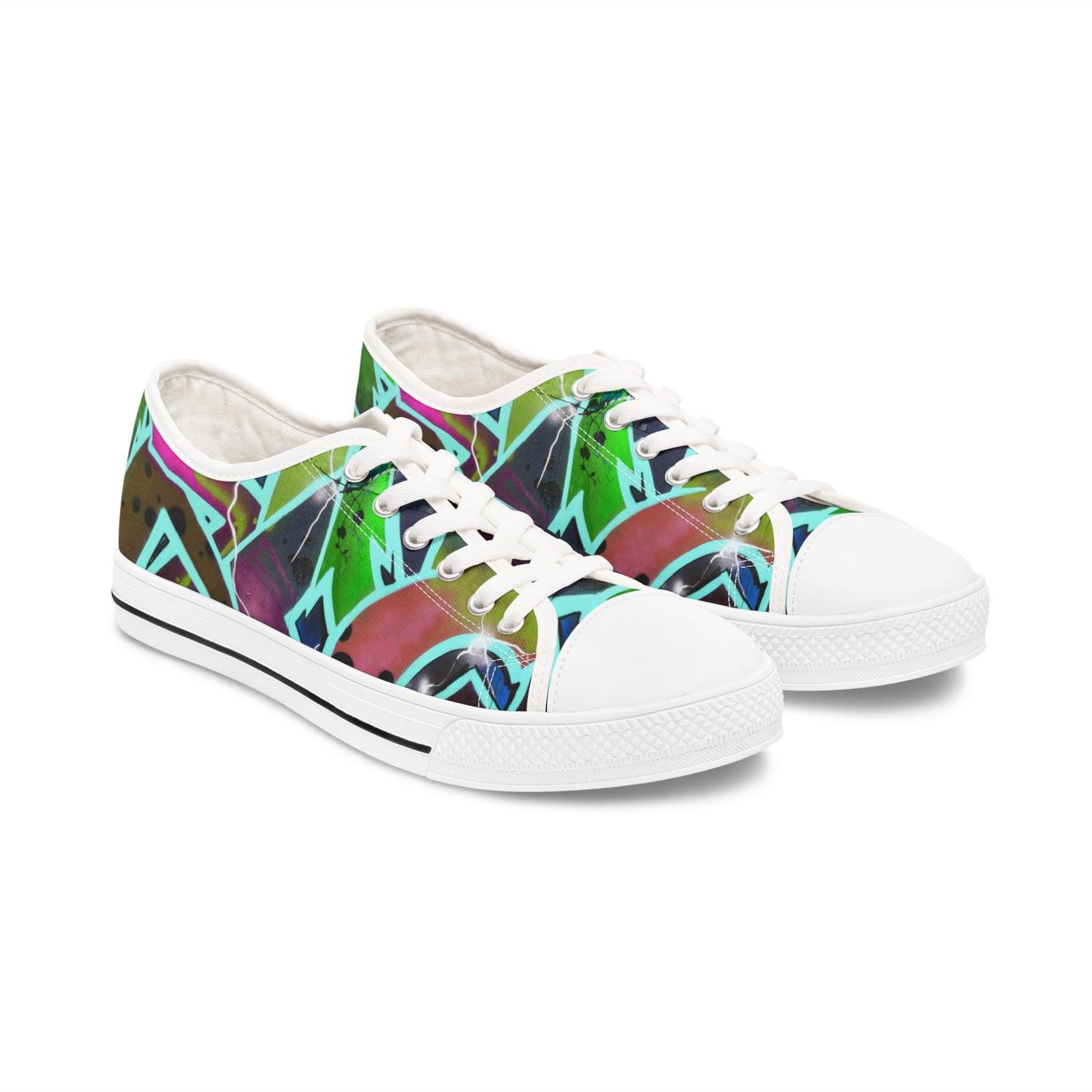 Urban Graffiti Women’s Low Top Canvas Sneakers