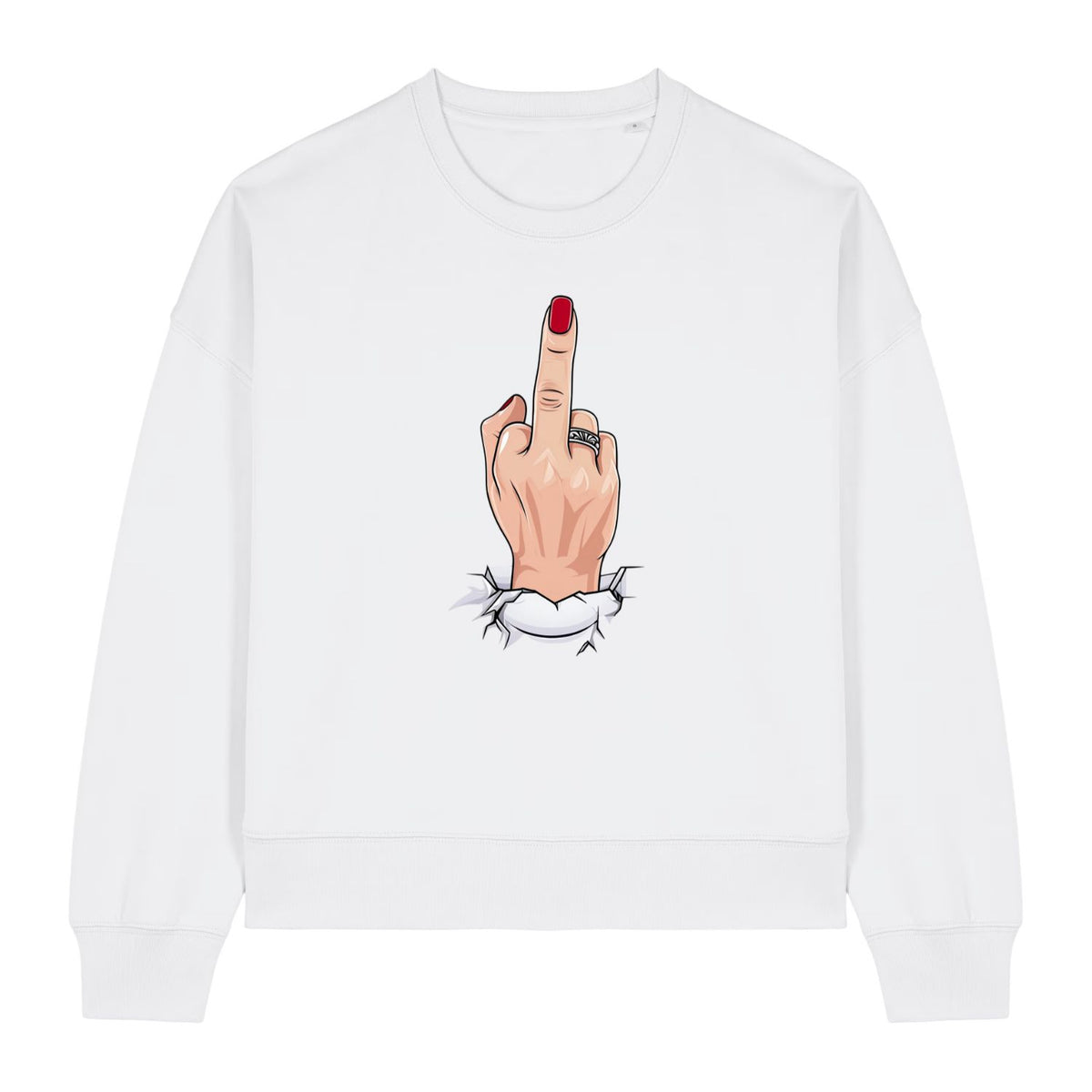 Middle Finger Up Women's Crewneck Sweatshirt