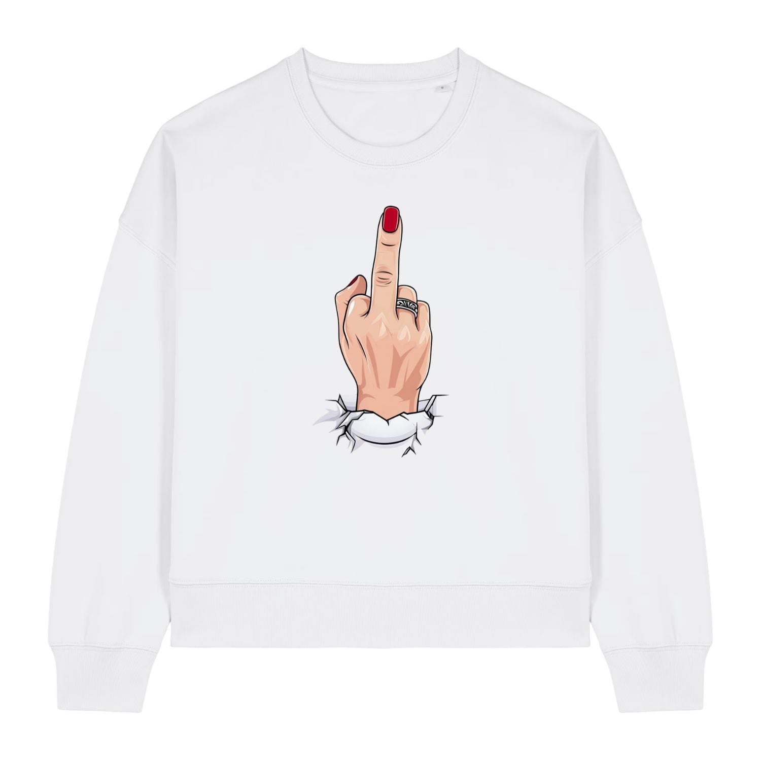Middle Finger Up Women's Crewneck Sweatshirt