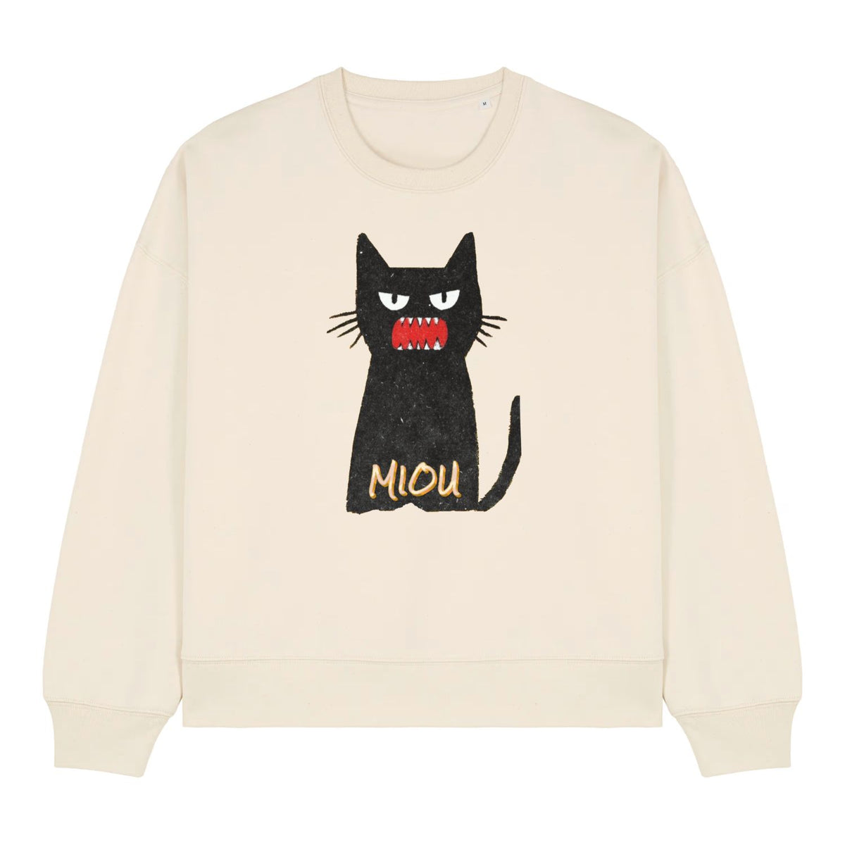 Grumpy Black Cat "Miou" Women's Sweatshirt