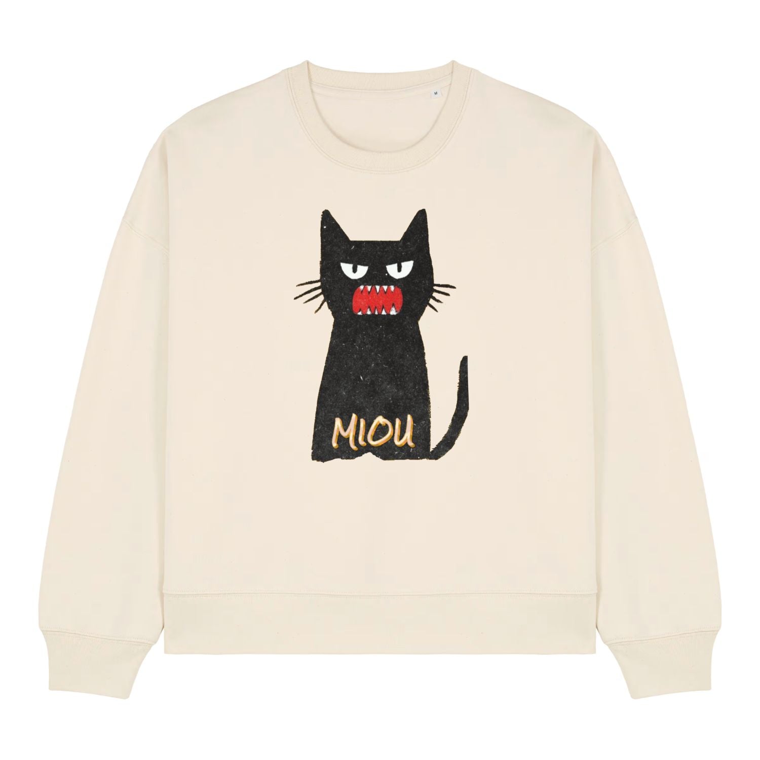 Grumpy Black Cat "Miou" Women's Sweatshirt