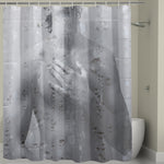 Man Silhouette Photo Art Shower Curtain Shower Curtain 72" x 72"