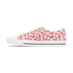 Floral patterned sneaker on a white background