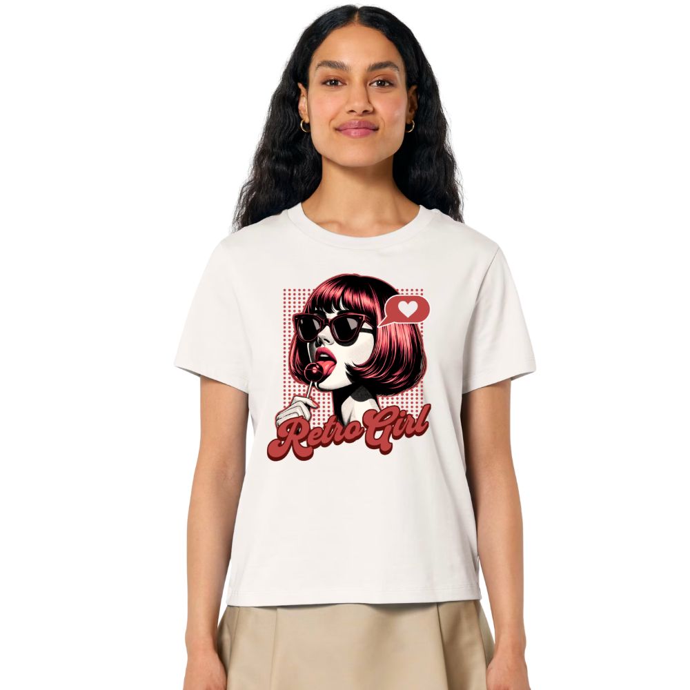 Retro Punk Girl Organic Cotton Women’s Graphic Tee