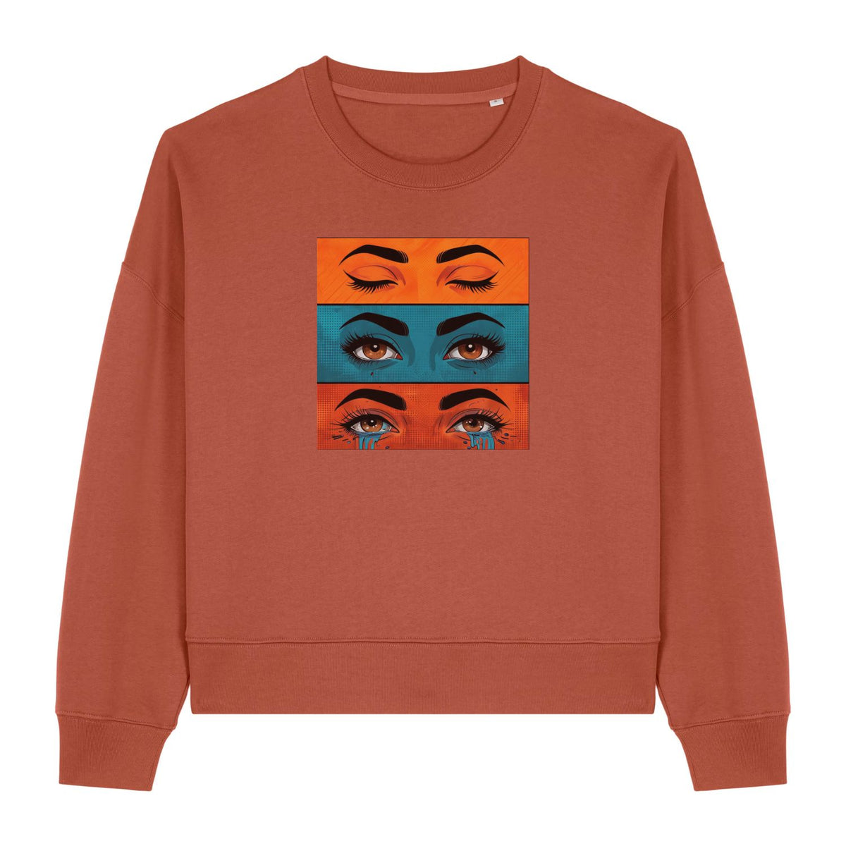 Pop Art Emotions Eyes Women's Graphic Sweatshirt