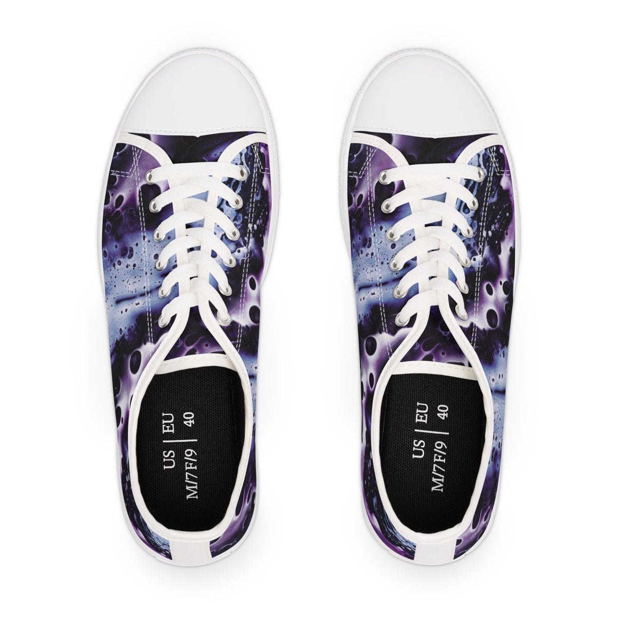 Women’s Purple Abstract Low Top Canvas Sneakers