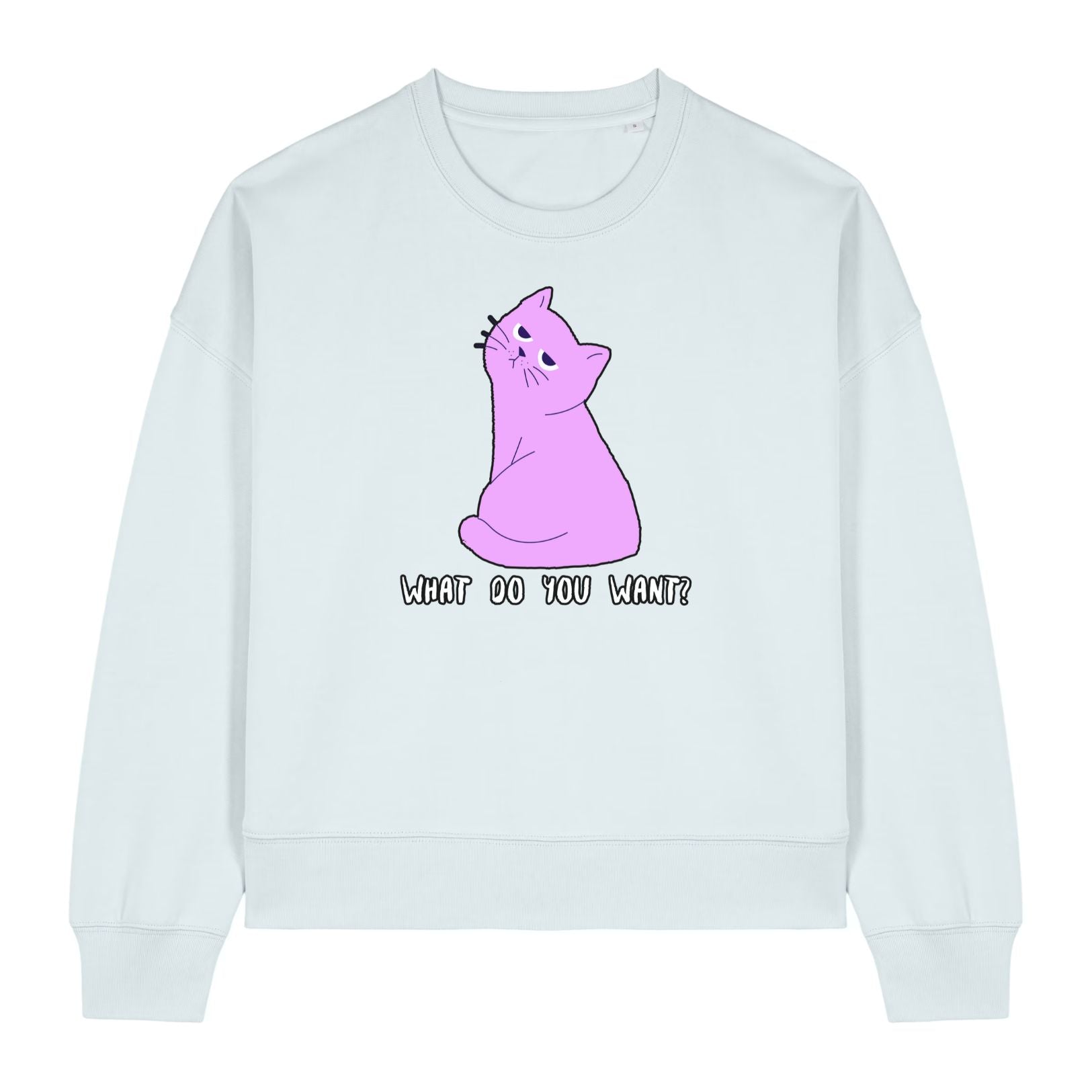 Cute But Sarcastic Pink Kitty Women's Sweatshirt