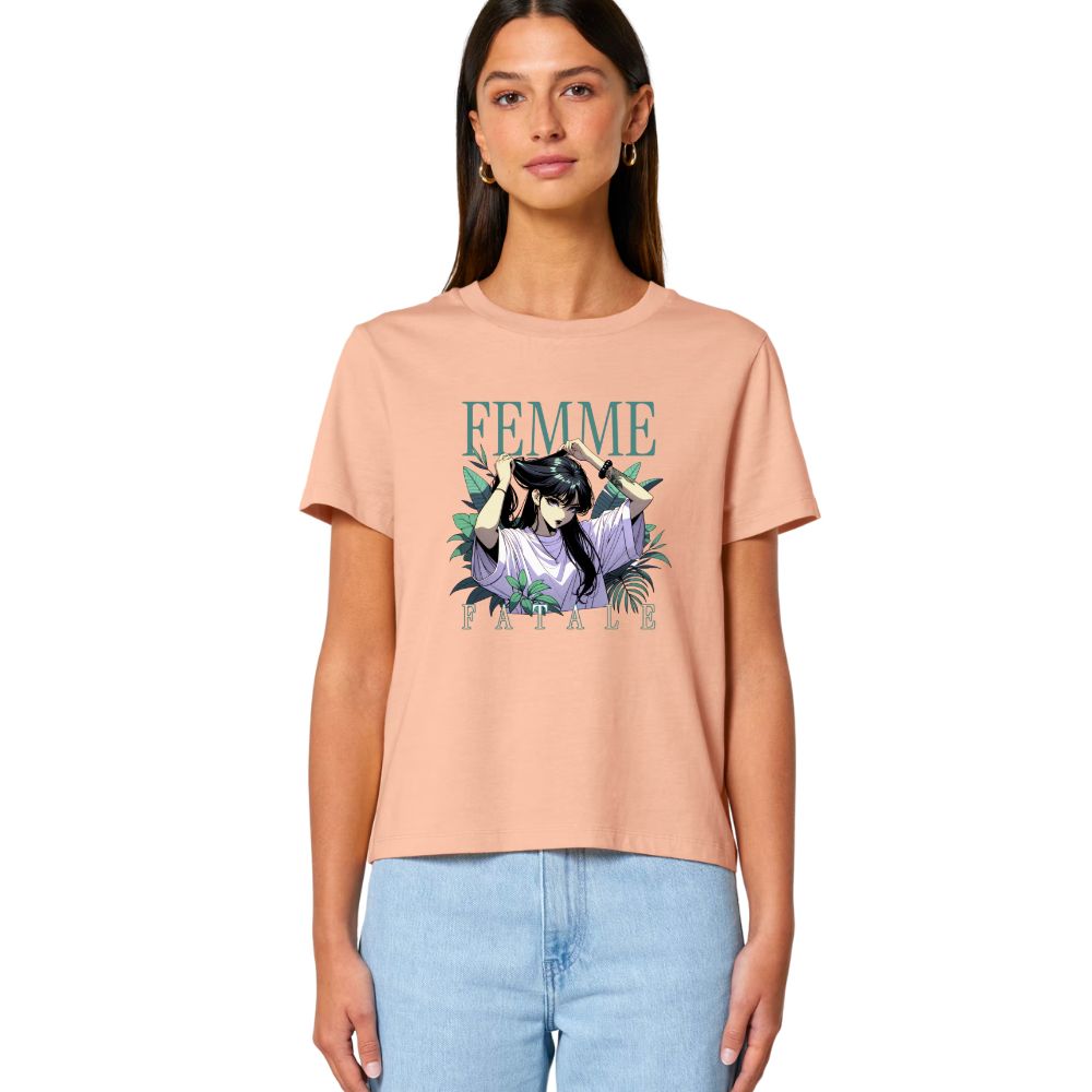 Femme Fatale Gothic Anime Graphic Pure Cotton Women's Tee