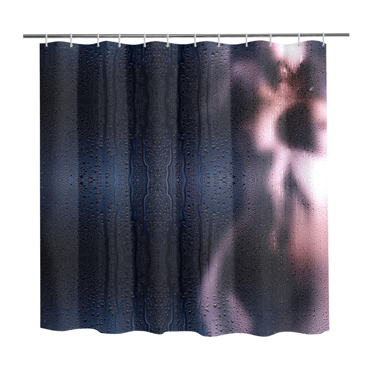 Frosted Glass Woman's Body Silhouette Shower Curtain 