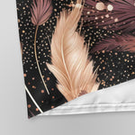 Boho Abstract Feather Pattern Shower Curtain 