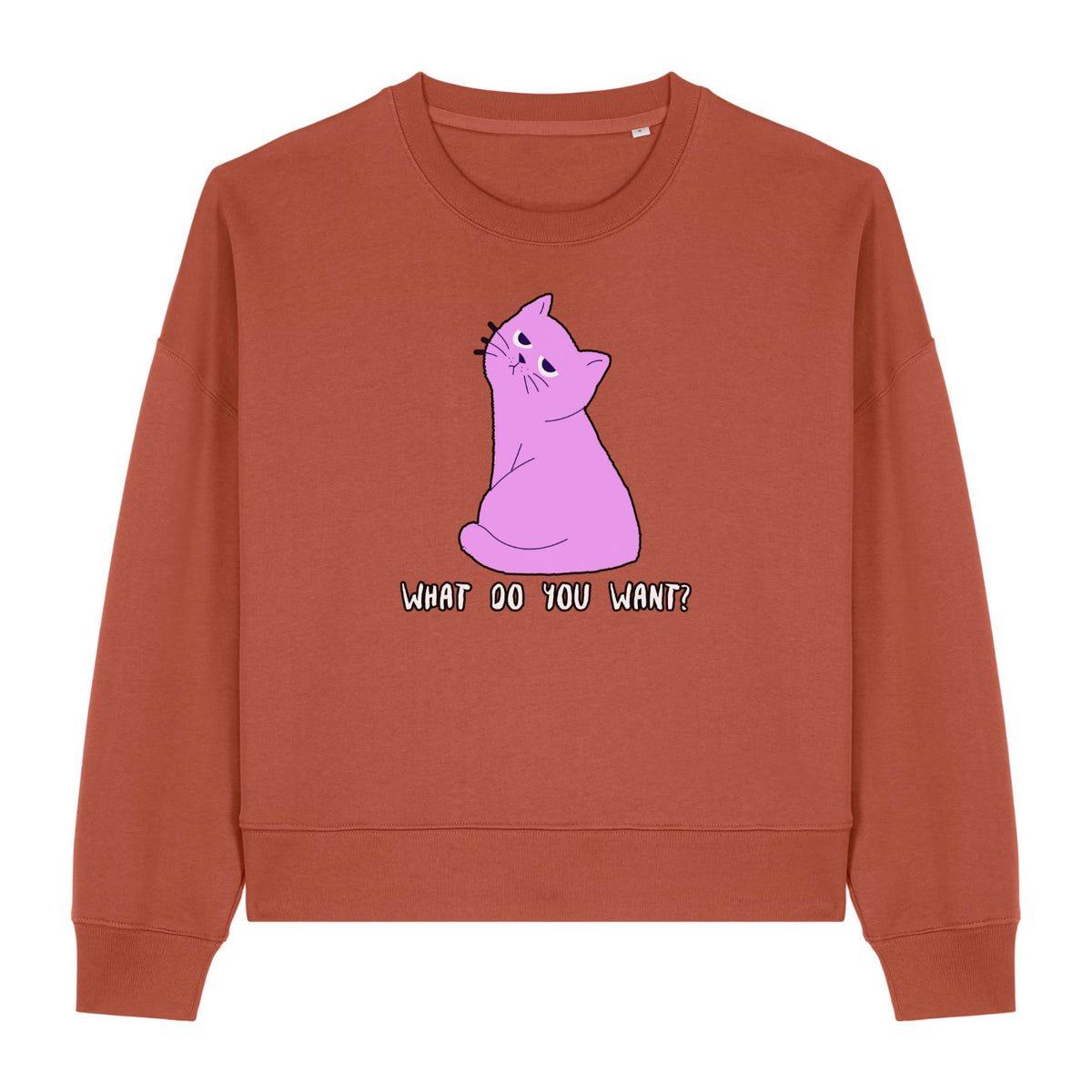 Cute But Sarcastic Pink Kitty Women's Sweatshirt