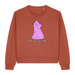 Cute But Sarcastic Pink Kitty Women's Sweatshirt