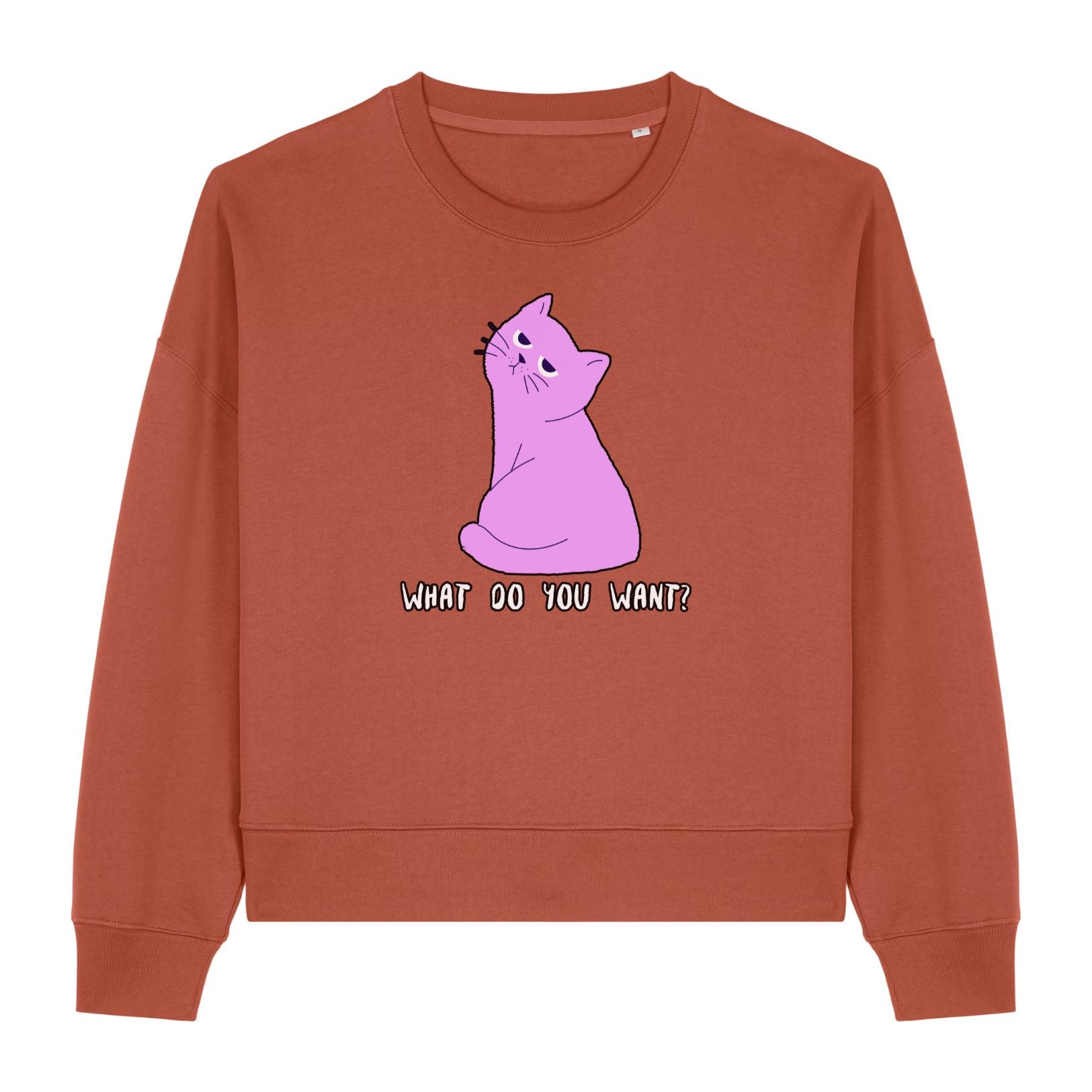 Cute But Sarcastic Pink Kitty Women's Sweatshirt