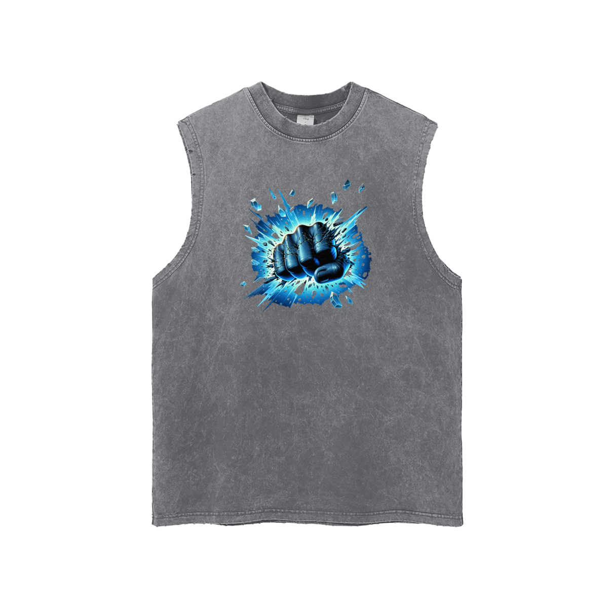 Frozen Impact Fist Graphic Tank Top for Men