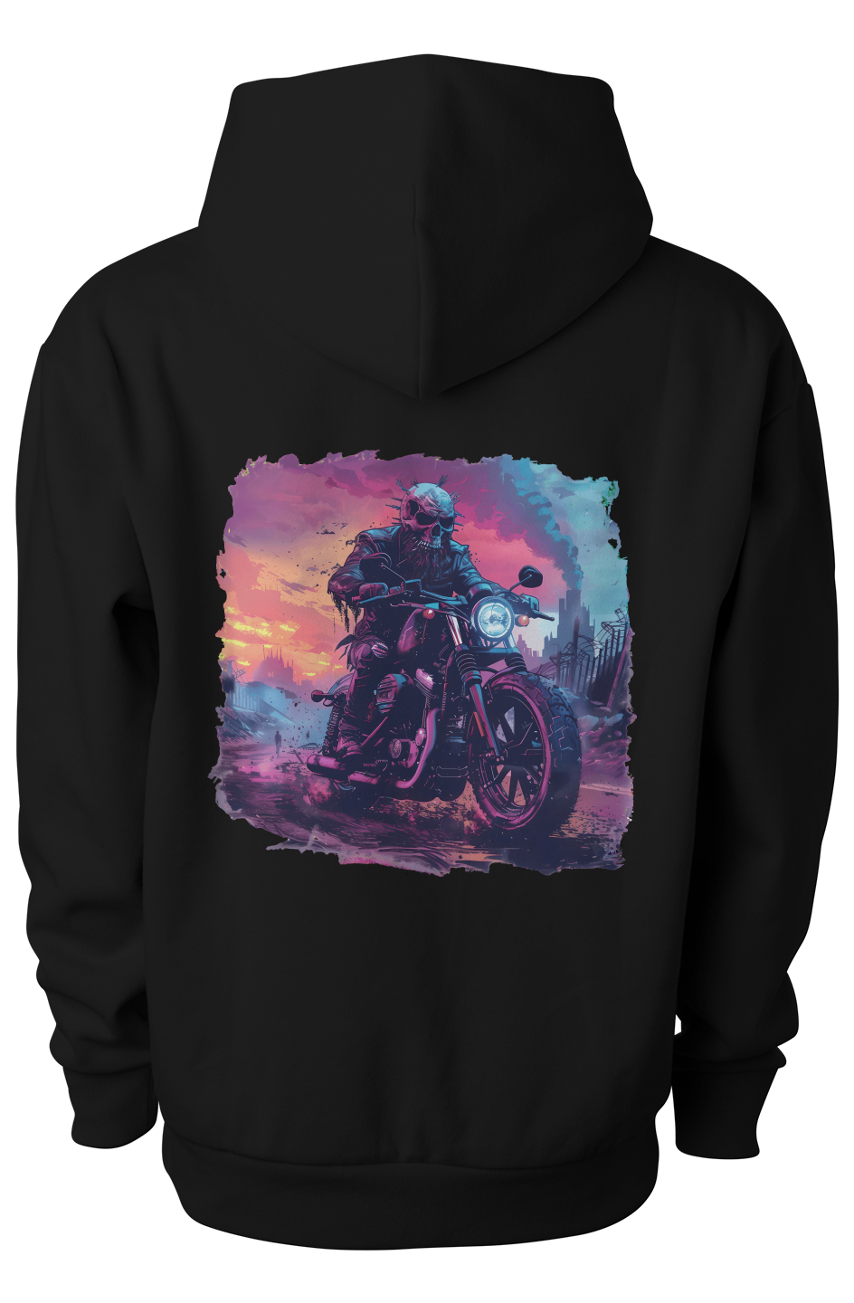 Cyberpunk Chopper Design Men's Hoodie