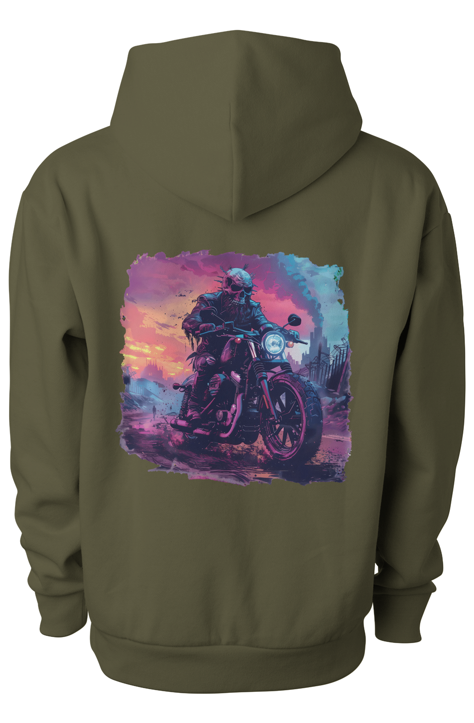 Cyberpunk Chopper Design Men's Hoodie