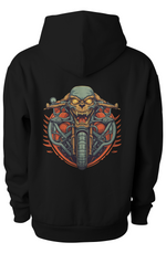 Tattoo-Style Skeleton Rider Men's Graphic Hoodie