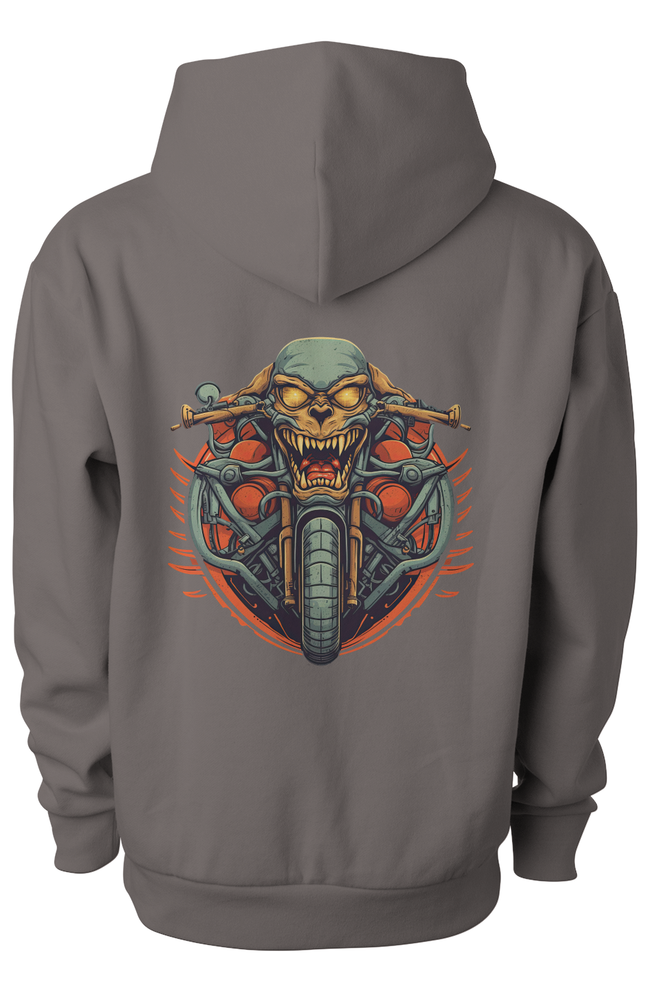 Tattoo-Style Skeleton Rider Men's Graphic Hoodie