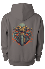 Tattoo-Style Skeleton Rider Men's Graphic Hoodie