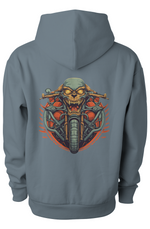 Tattoo-Style Skeleton Rider Men's Graphic Hoodie