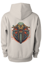 Tattoo-Style Skeleton Rider Men's Graphic Hoodie
