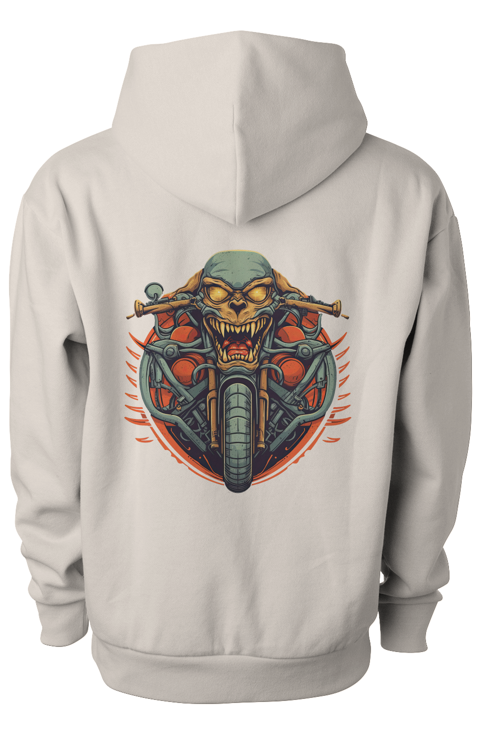 Tattoo-Style Skeleton Rider Men's Graphic Hoodie