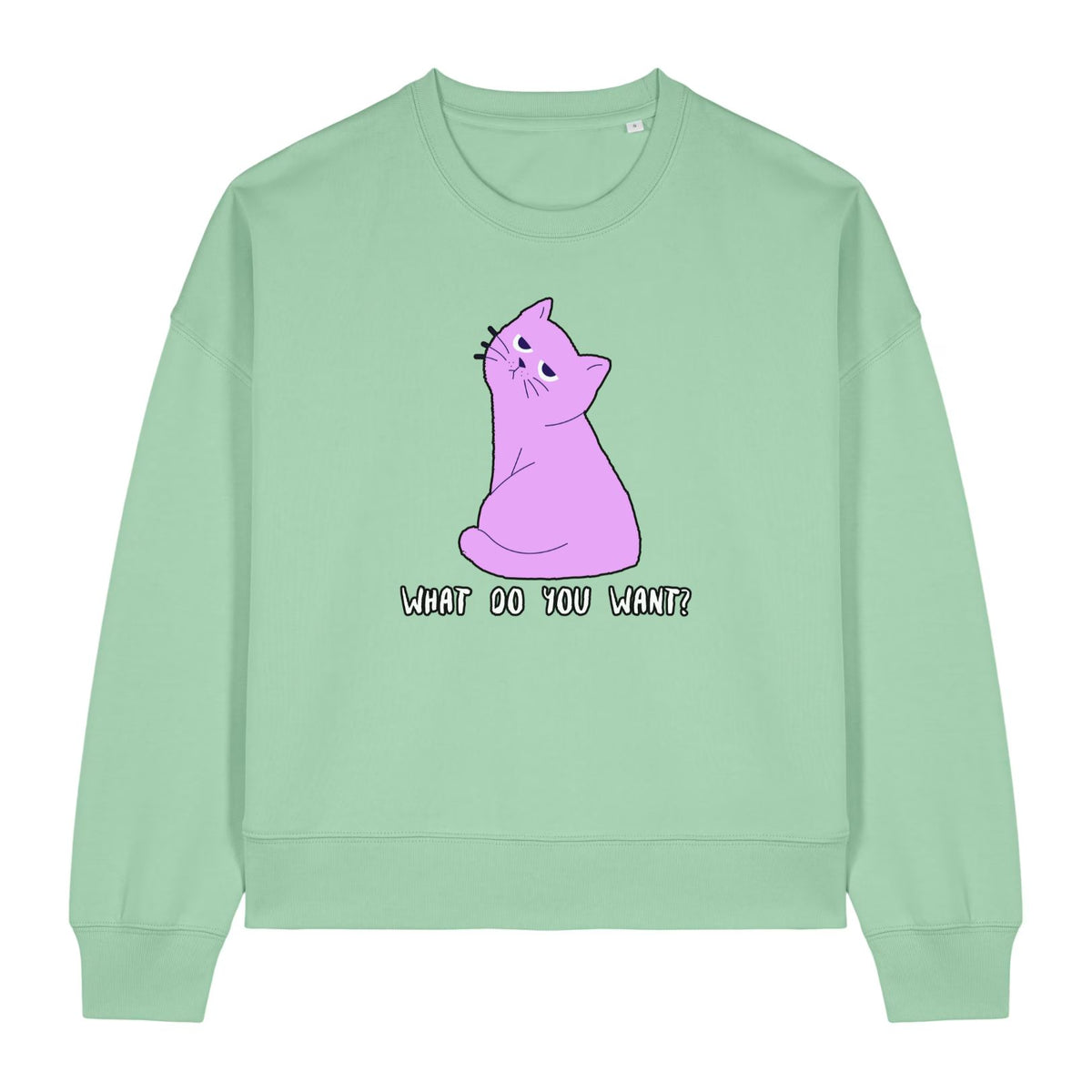 Cute But Sarcastic Pink Kitty Women's Sweatshirt