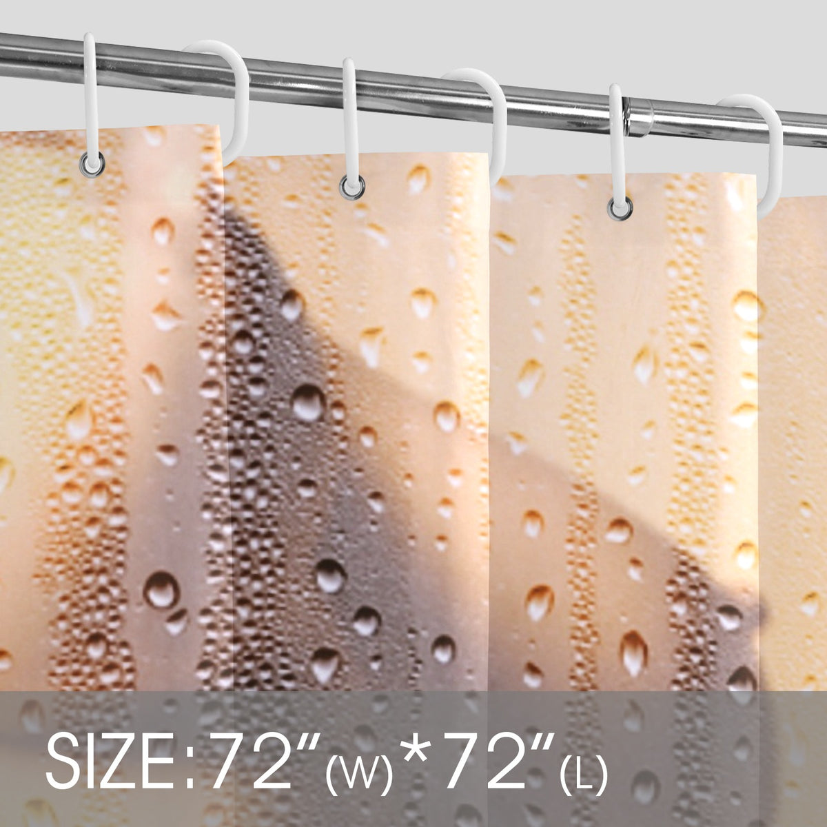 Steamy Shower Woman Silhouette Shower Curtain