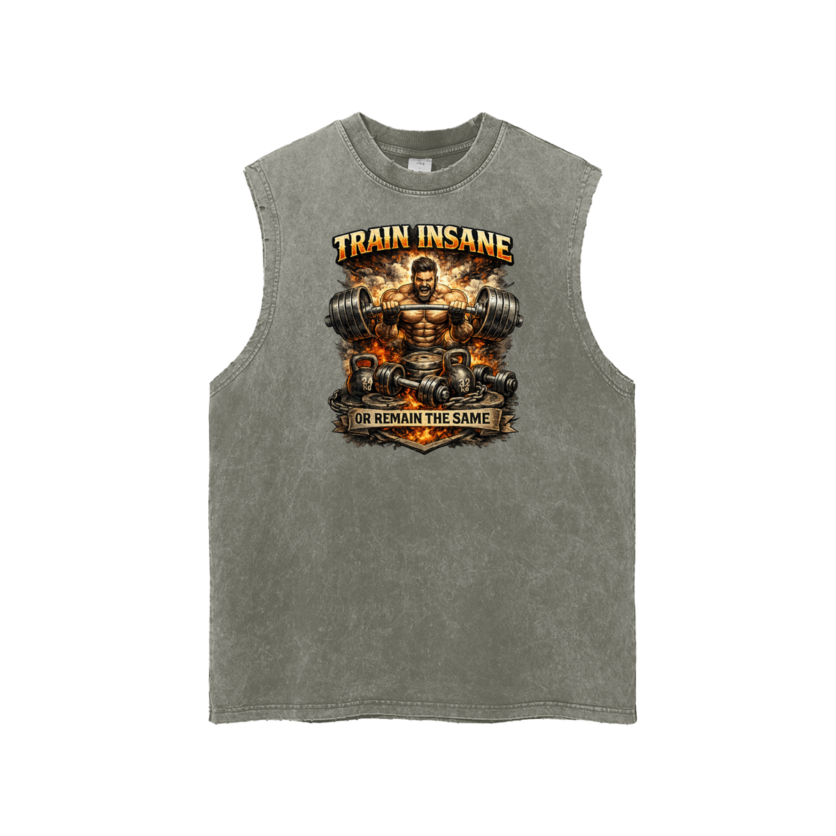 Train Insane Vintage Gym Men's Graphic Tank Top