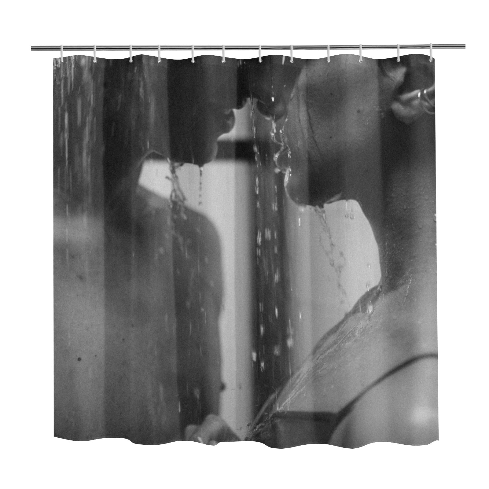 Romantic Couple Kissing Shower Curtain 