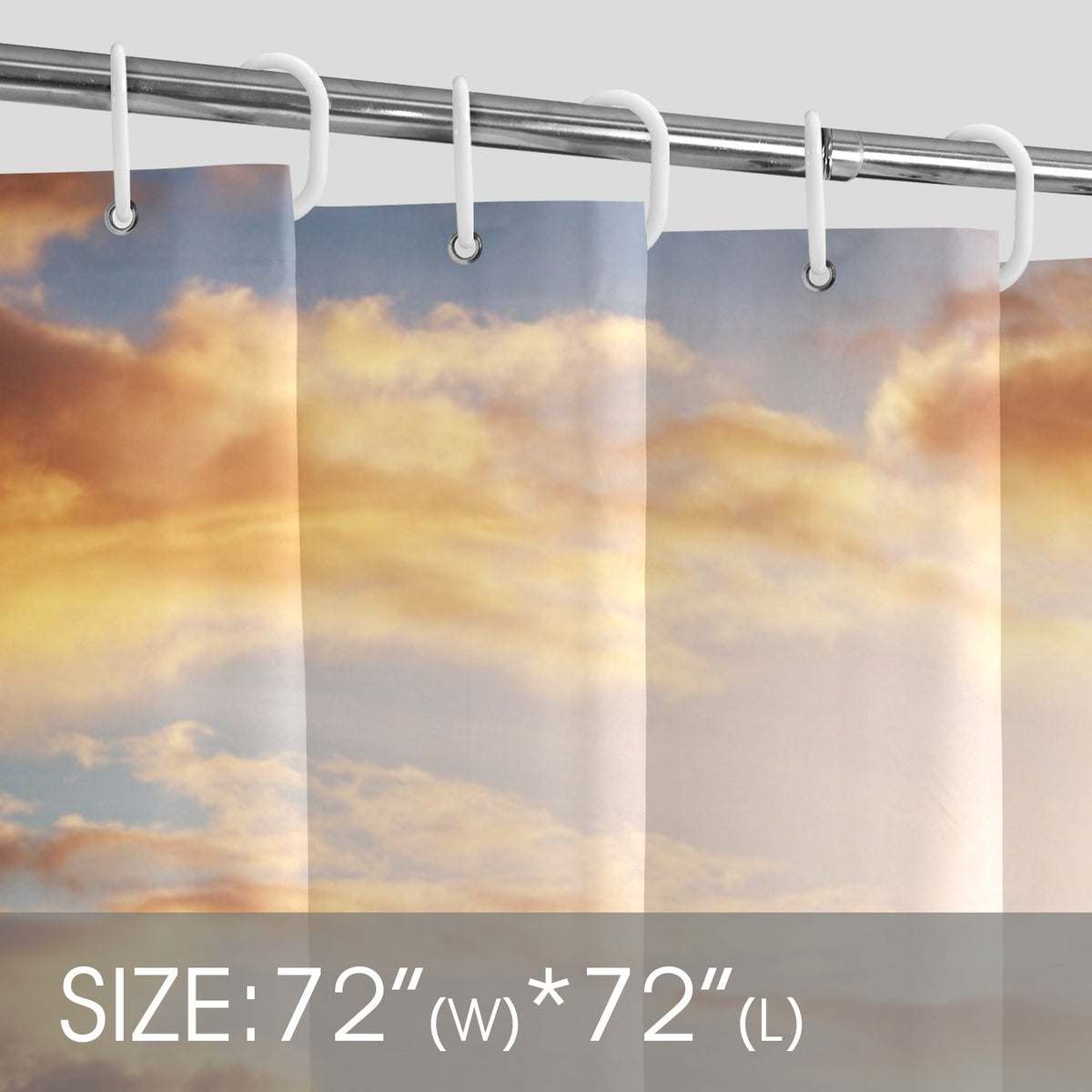 Ocean Sunset Spa Style Bath Curtain
