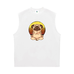 Funny Zen Dog Retro Sunset Men's Graphic Tank Top