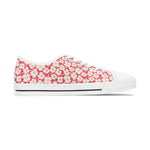 Floral-patterned sneaker on a white background