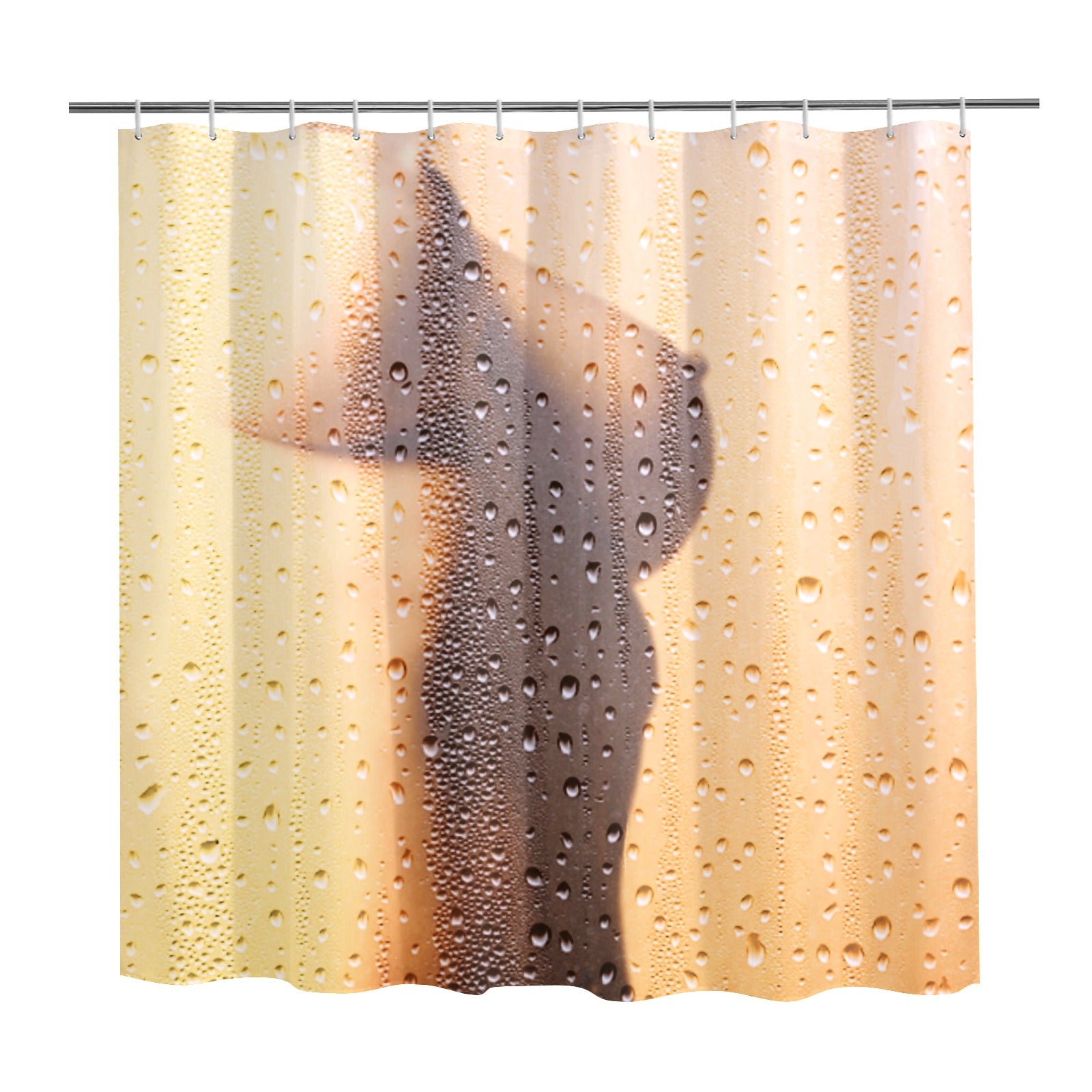 Steamy Shower Woman Silhouette Shower Curtain