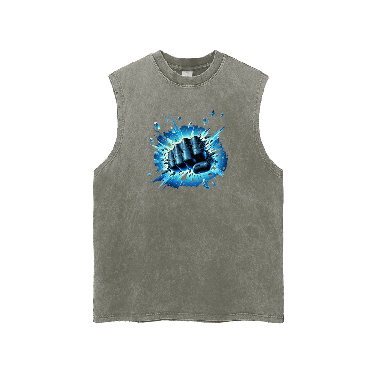 Frozen Impact Fist Graphic Tank Top for Men
