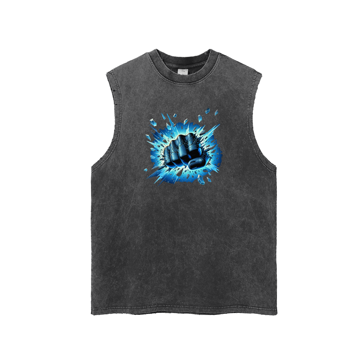 Frozen Impact Fist Graphic Tank Top for Men