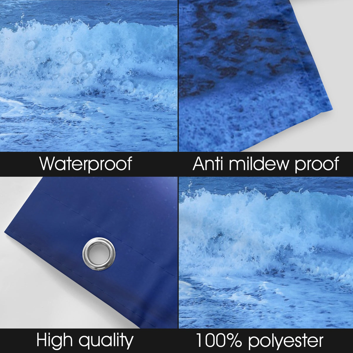 Ocean Beach at Night Shower Curtain 