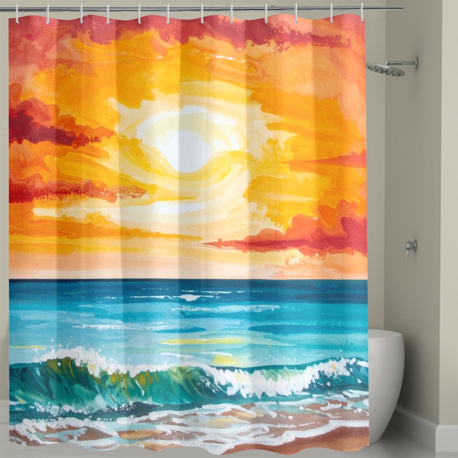 Ocean Sunset Shower Curtain Shower