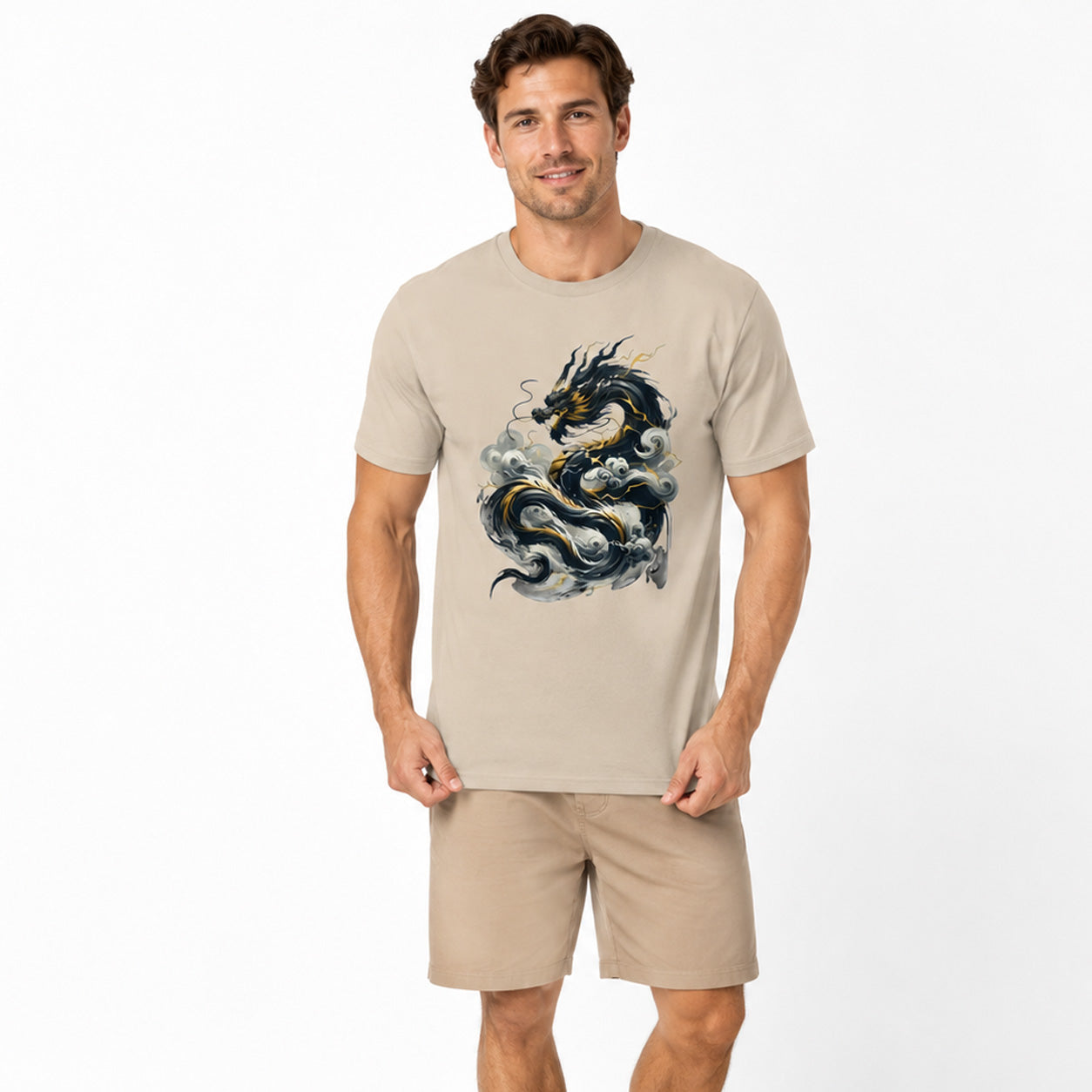Vintage Eastern Dragon Art Men's T-Shirt