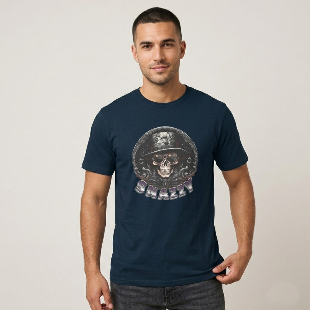 Snazzy Skull Goggles Steampunk Style Men's Graphic T-Shirt