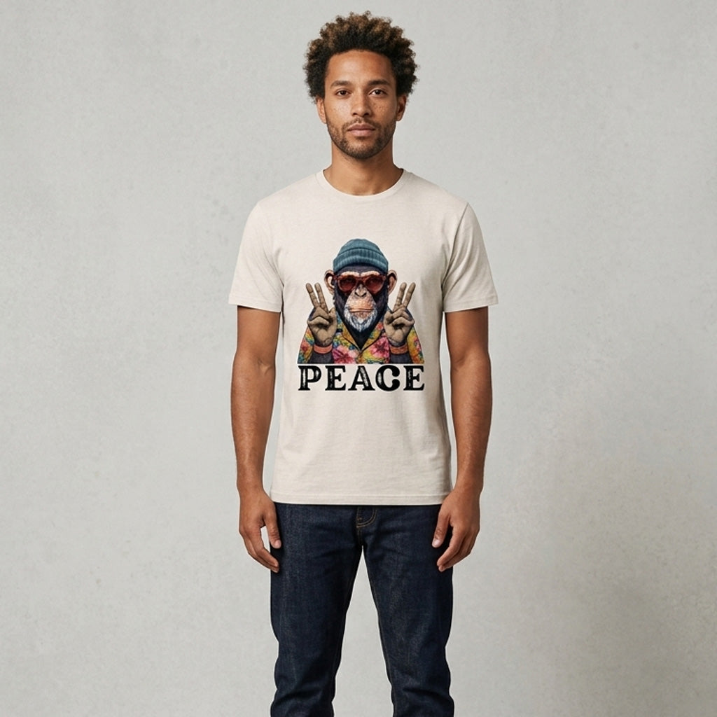 Chill Monkey Peace Vibes T-Shirt for Men