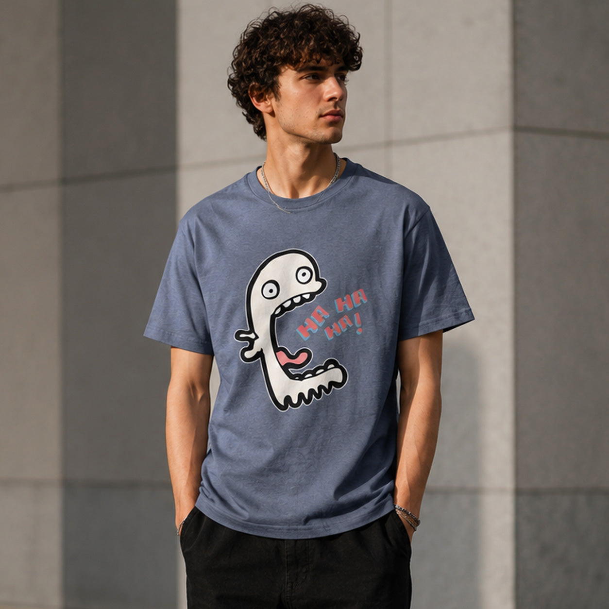 "Funny Ghost Men's Graphic Tee"